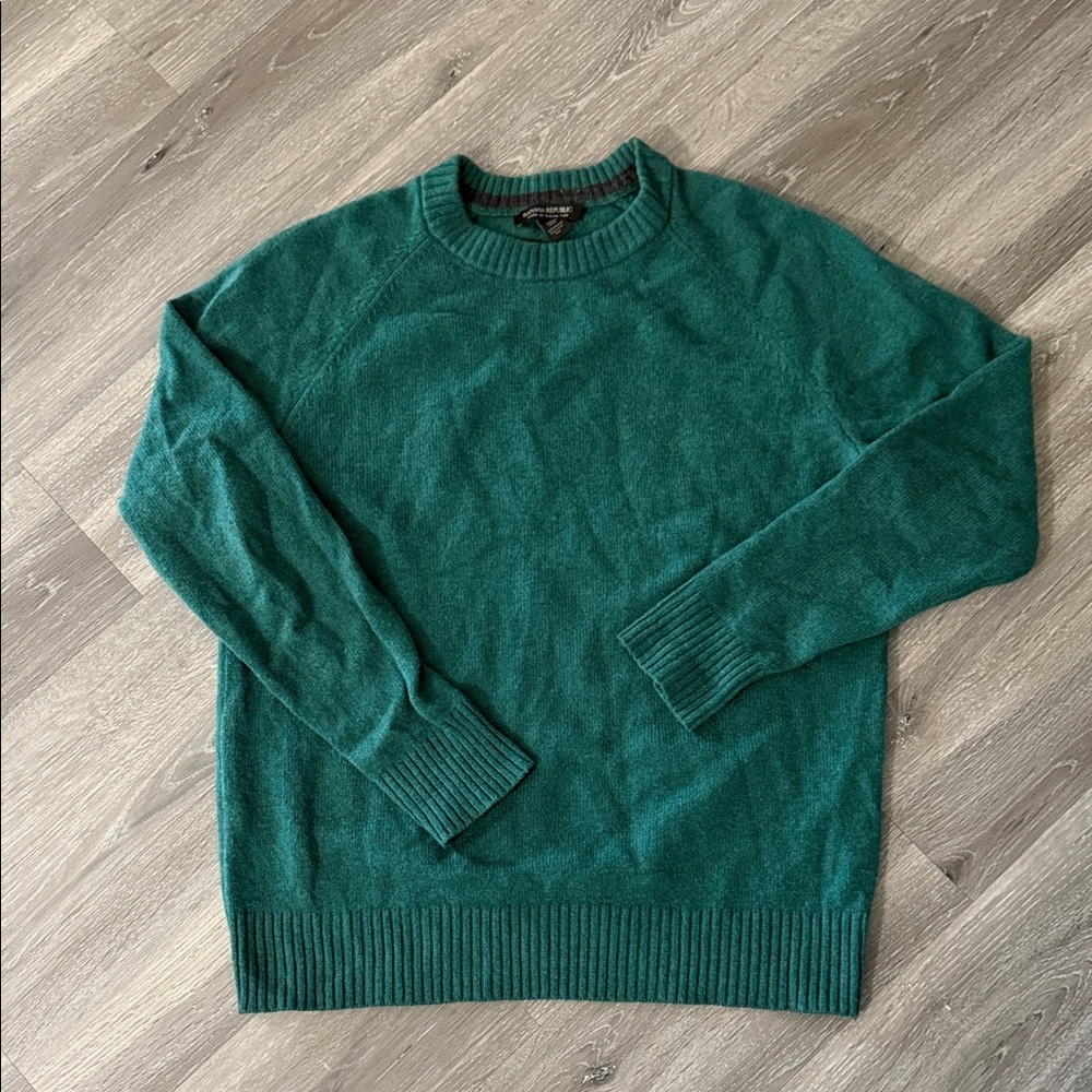 Banana Republic Men's Green Crewneck Sweater